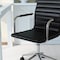 Martha Stewart Taytum Upholstered Office Chair in Black/Polished Nickel CH-142370-BK-MS - alternate 4